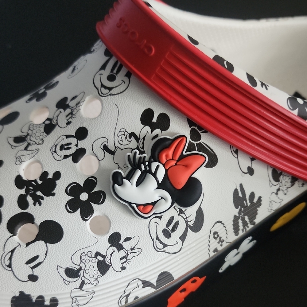 CROCS Mickey & Minnie Print Clog with Red Strap - Picture 5 of 9